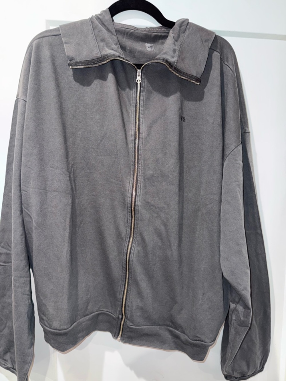 Kanye west vultures Men's Gray Full-Zip Hooded Sweater